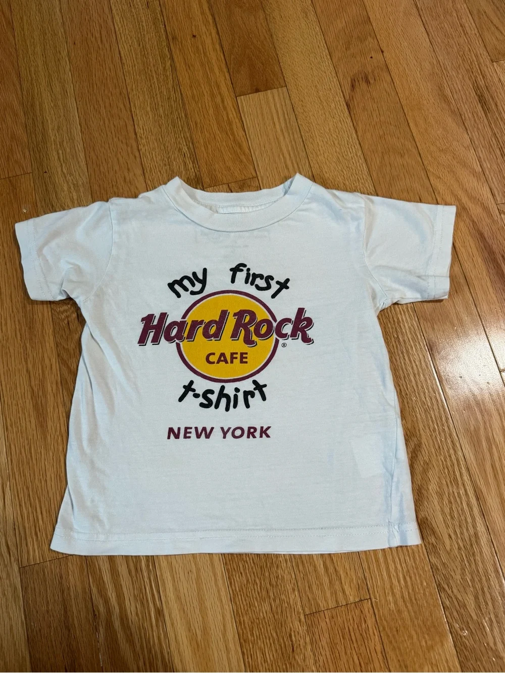 Hard Rock Cafe New York Kids' White 'My First T-Shirt' Short Sleeve Tee